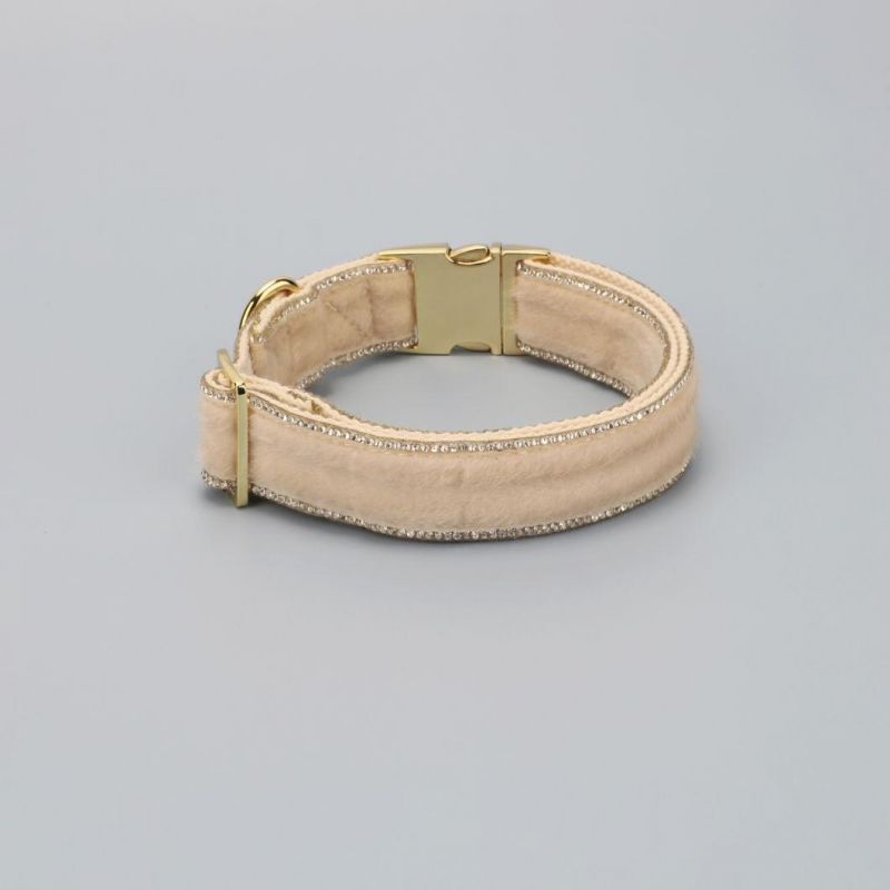 Custom Wholesale Velvet Dog Collar with Crystal