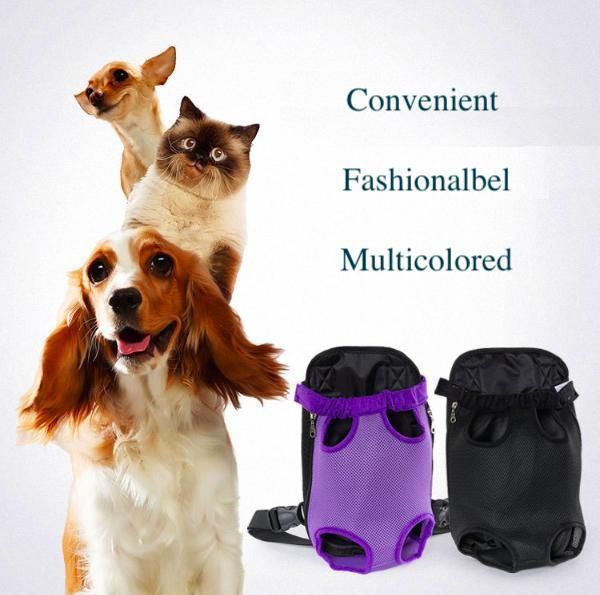 Pet Dog Carrier Dog Front Chest Backpack Mesh Five Holes Outdoor Travel Breathable Shoulder Handle Bags for Small Dog Cats N