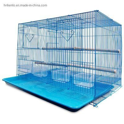 4 Cups Large Square Custom Metal Wire Travel Parrot Bird Rabbit Pet Animal Carrier Transport Cage