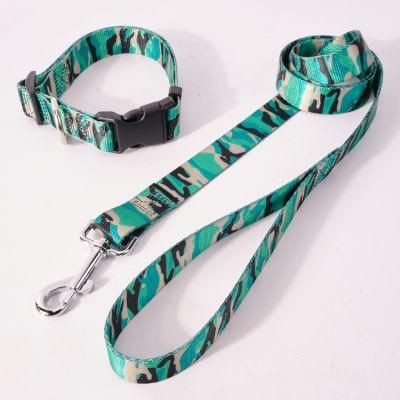 Dog Collar, Dog Leash, Pet Accessories, Nylon Dog Leash, Polyester Dog Rope, Camouflage Dog Leash, Heat Transfer Dog Leash, Promotional Dog Leash