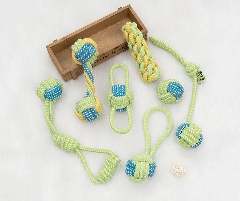 Dog Bite Rope Knot Weaving Toy Large Dog Rope Ball Puppy Molars Bite-Resistant to Relieve Boredom Bomei French Fighting Pet