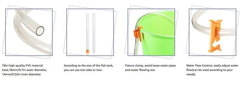 Aquarium Gravel Cleaner New Quick Water Changer with Air-Pressing