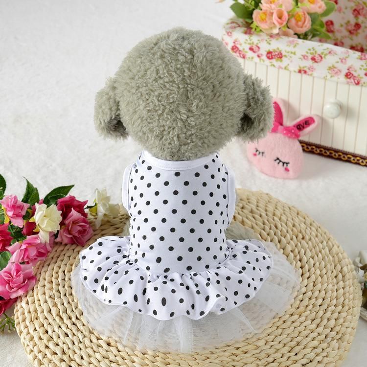 Summer Wedding Puppy Dog Dress Costumised Skirt Princess Small Dog Pink Blue Dresses