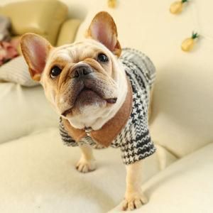 Bulldog Clothes Houndstooth Fashion Dog Clothes Custom Cute Dog Clothes
