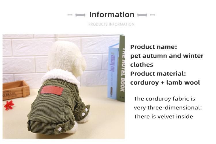 2022 Amazon Hot Sale 100% Cotton Designer Clothes Dog Jacket Clothes Coat