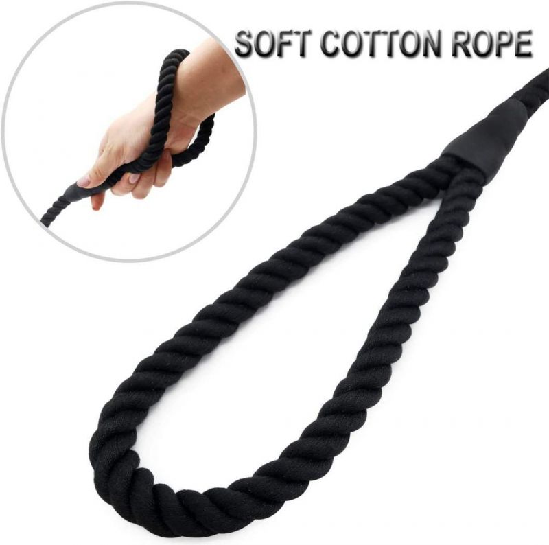 6 FT Cotton Rope Dog Leash, Strong Braided Lead with Colorful Design