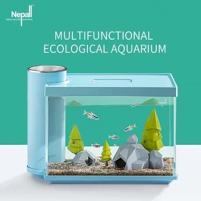 Aquarium with Accessories Oxygen Pump Filter Small Fish Tank Set