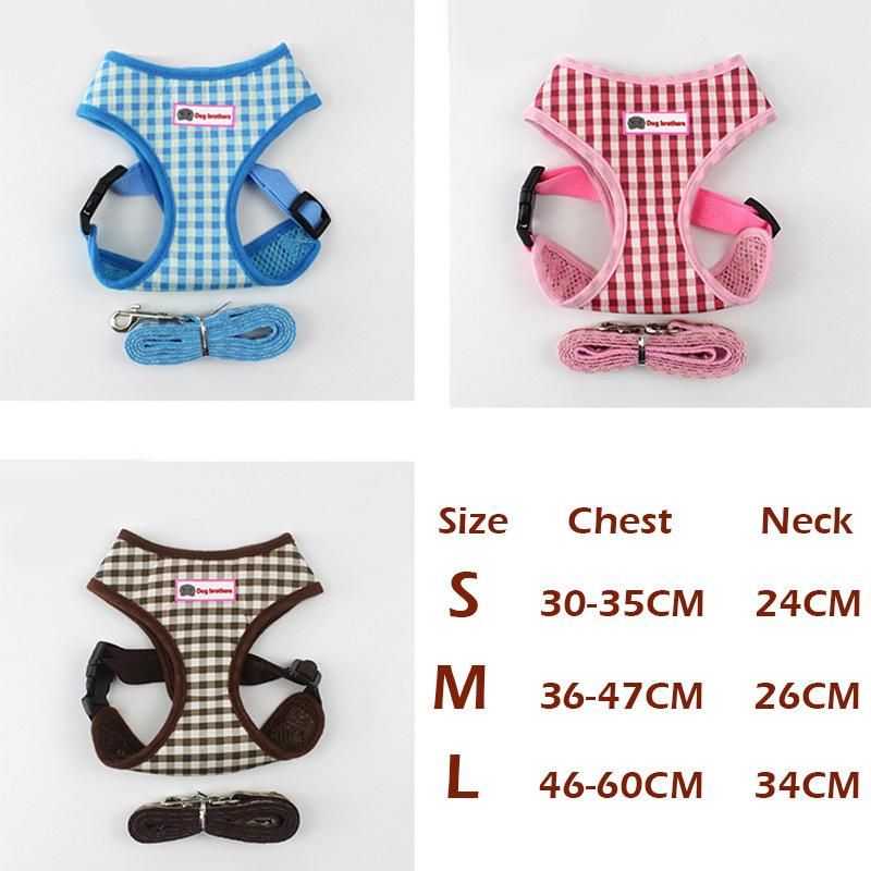 Vest-Style Dog Harness Summer Breathable Lattice Pet Chest Strap Dog Rope Pet Supplies