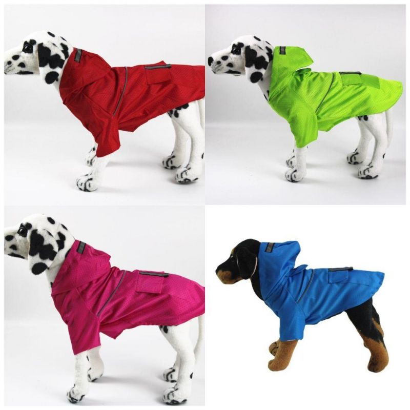 Fashion Hoodie Reflective Waterproof Raincoat Dog Accessories Apparel Pet Clothes