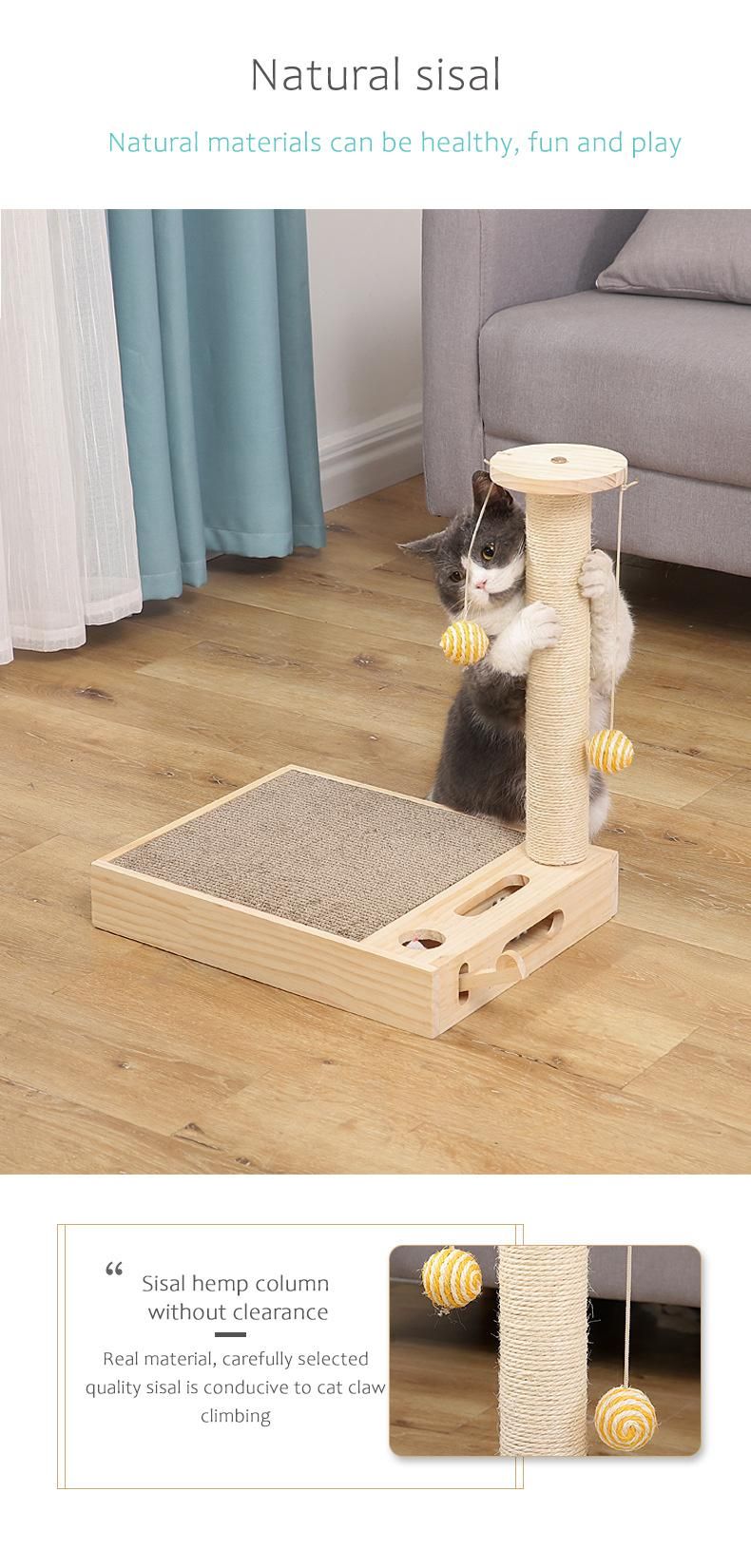 Factory Direct Sale Cat Toy Cat Scratching Board and Post Corrugated Vertical Claw Grinding Tool