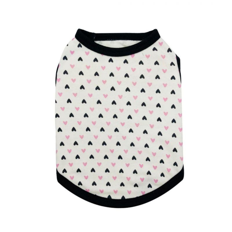 Cute Little Love Heart Pattern Design Dog Shirt Summer Cool Pet Shirt