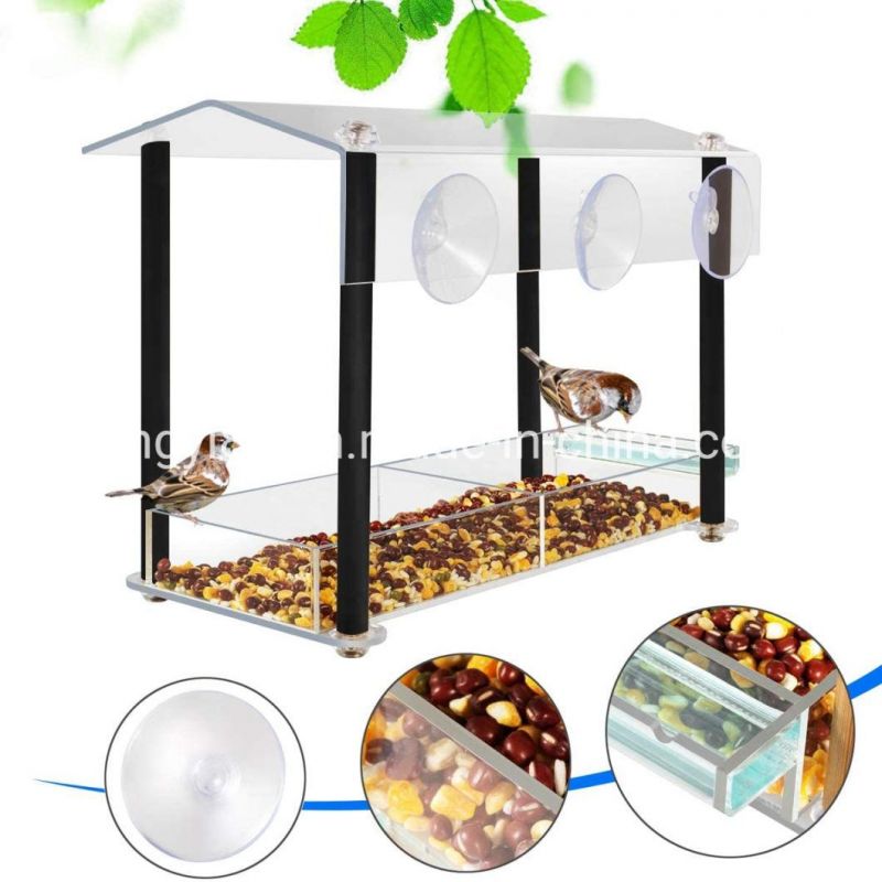 Wholesale Hanging Fashion Clear Acrylic Bird Water Feeder