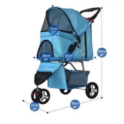 Wholesale 3 Wheels Pet Stroller Puppy Dog Carrier Detachable Pet Stroller for Dogs