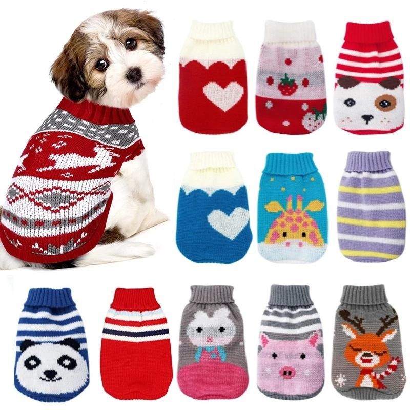 New Winter Small Medium Dogs Cats Clothes Warm Pet Sweater
