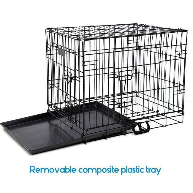 Pet House Folding Metal Dog Crate; Single Door & Double Door Dog Crates