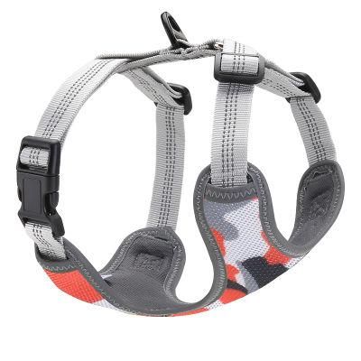 Adjustable Soft Padded Dog Harness, Vest Reflective No-Choke Dog Harness with Front D-Ring//