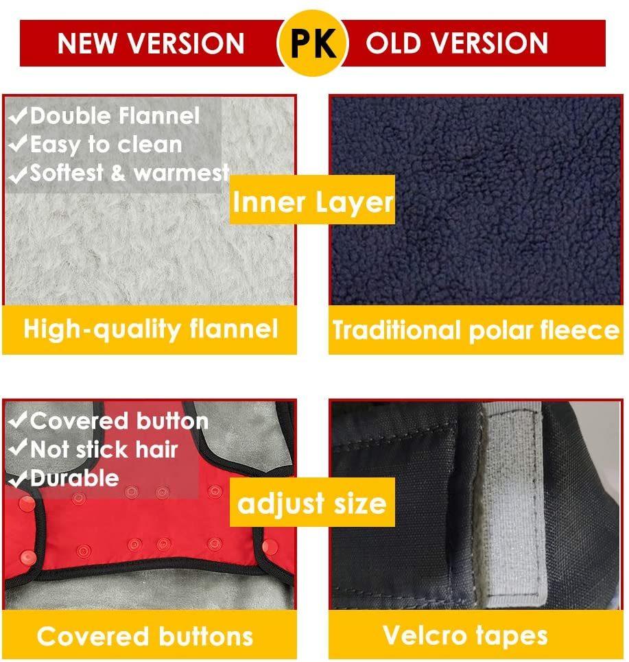 Winter Dog Coat Waterproof Windproof Warm Adjustable Pet Jacket