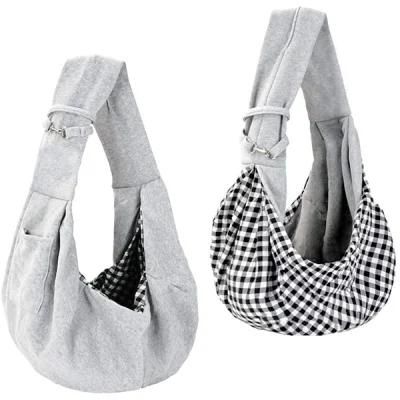 Hands Free Reversible Pet Papoose Bag Adjustable Soft Pouch and Tote Design Suitable for Small Dogs and Cats for Outdoor Travel