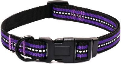 Designer Dog Collars Buckle Stripe Collar for Safe Walking