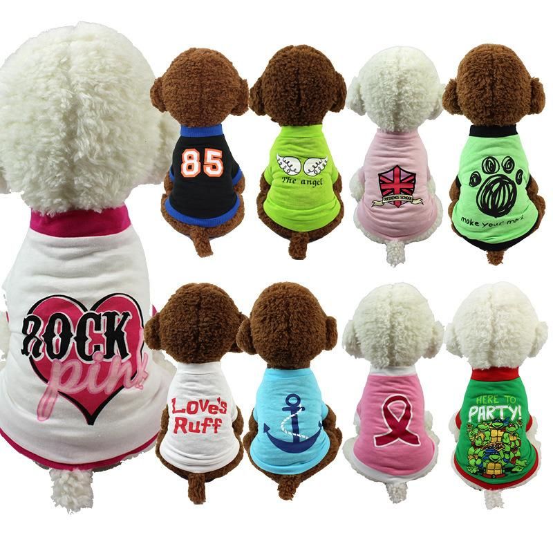 a Variety of Optional Spring and Summer Pet Clothes Teddy Poodle T-Shirt Pet Supplies Wholesale