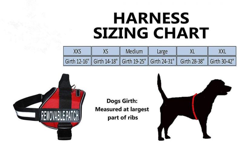 Dog Vest Harness with Removable Patches and Reflective Trim