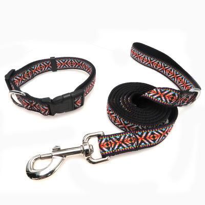New High Quality Pet Supply Luxury Dog Collar Heavy Nylon Dog Collar and Leash Set for Pet