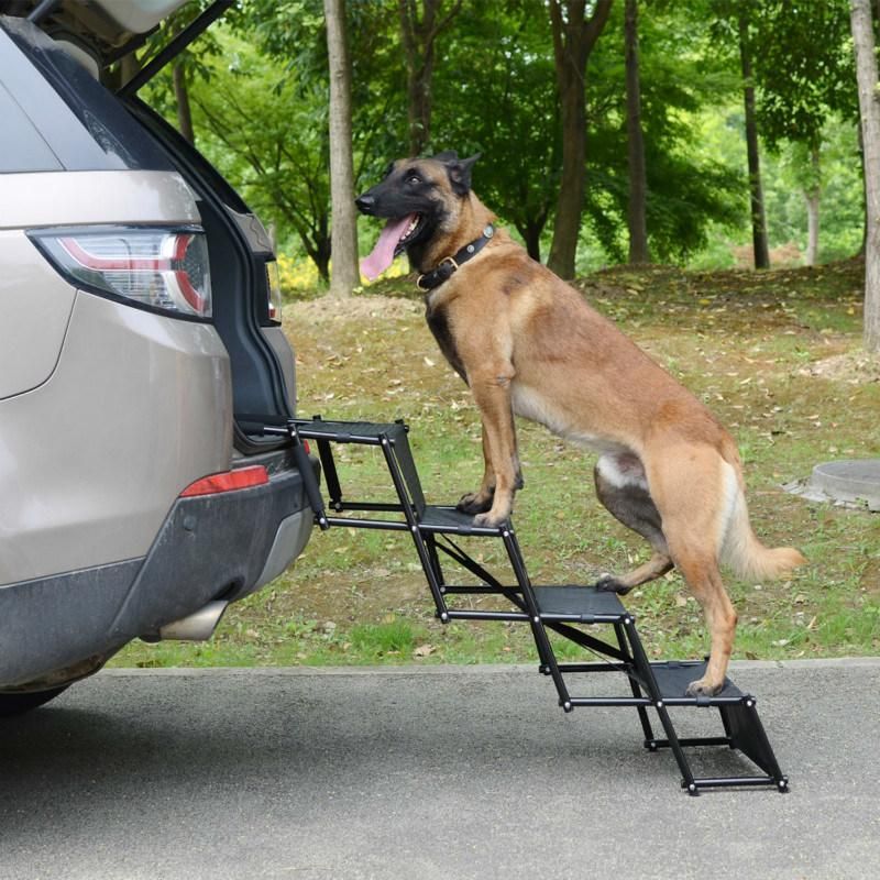 5 Dog Steps Stairs for Car Folding Portable Dog Stairs Pet Ramp Dog Car Stairs
