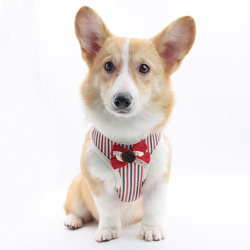 Pet Supplies Wholesale Pet Chest Harness Breathable Striped Dog Harness