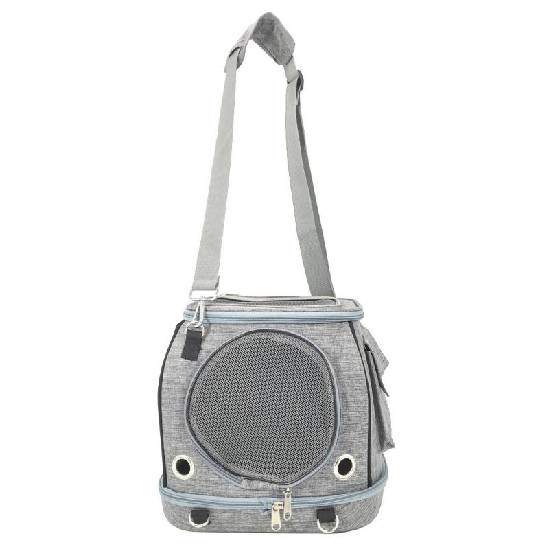 Multifunctional Collapsible Cat Dog Cube Bag Pet Car Booster Seat Hard Bottom Outdoor Carrier