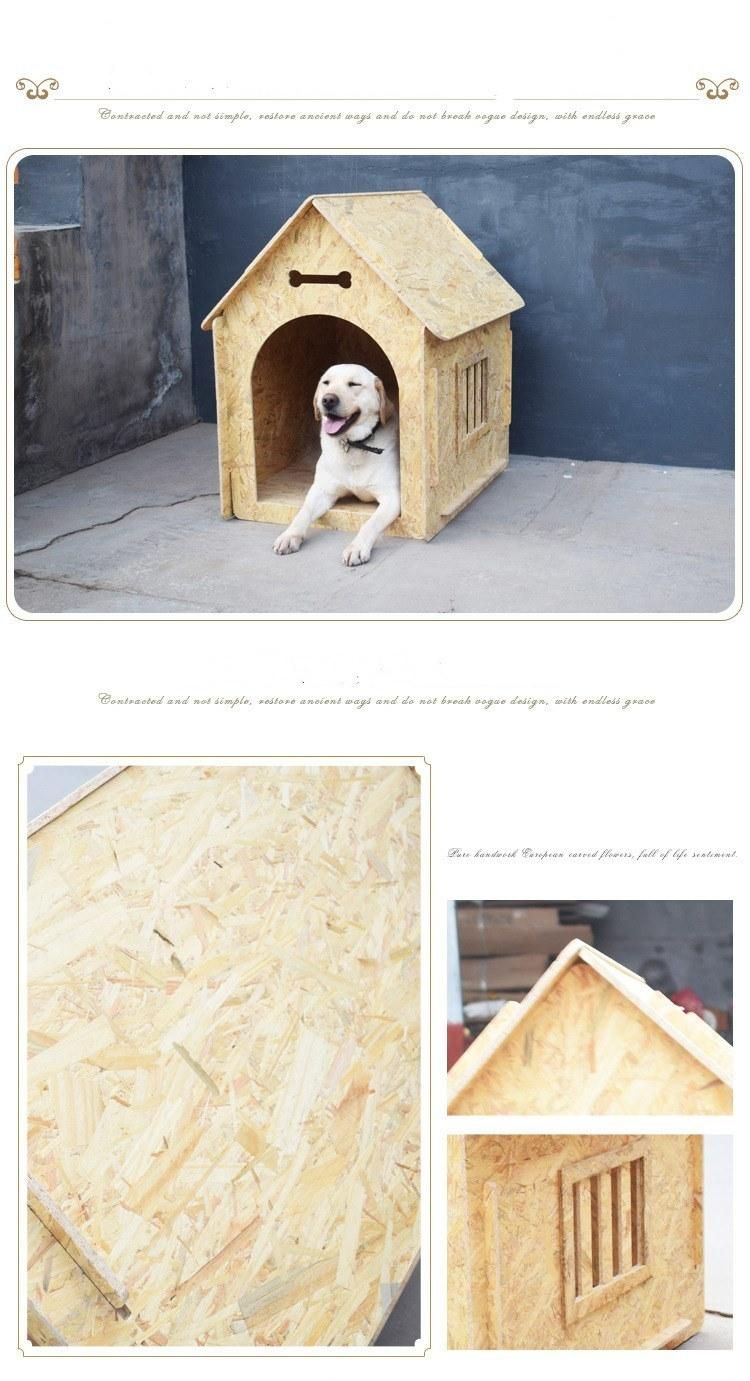 Outdoor House for Dog Bed Cat Cage Wood Furniture Pet Furniture with Oriented Strand Board