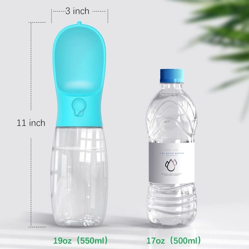 Pet Water Dispenser Feeder Foldable 300ml Bottle Bowl Drinker Cup