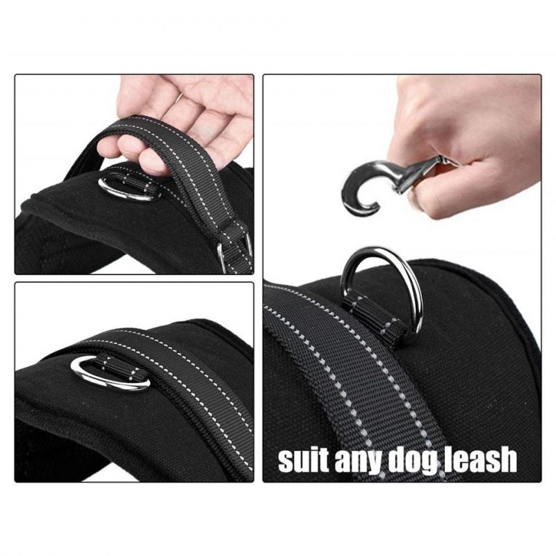 Adjustable Padded Breathable Halter Vest Reflective Dog Harness with Top Handle