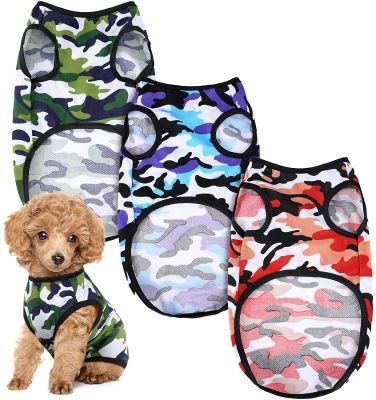 Cheap Wholesale Summer Spring Cotton T-Shirt Vest Pet Dog Clothes, Blank Pattern Cute Dog Apparel Dog Cloth