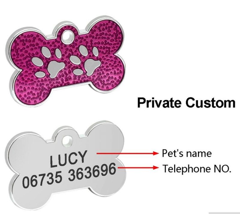 Engraved Dog Name ID Tags Pendant Personalized Pet Accessories