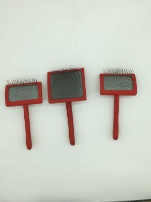 Best Stainless Steel Pins Pet Deshedding Comb Dog Grooming Brush Pet Dematting Comb Wooden Dog Slicker Brush for Dog Cat