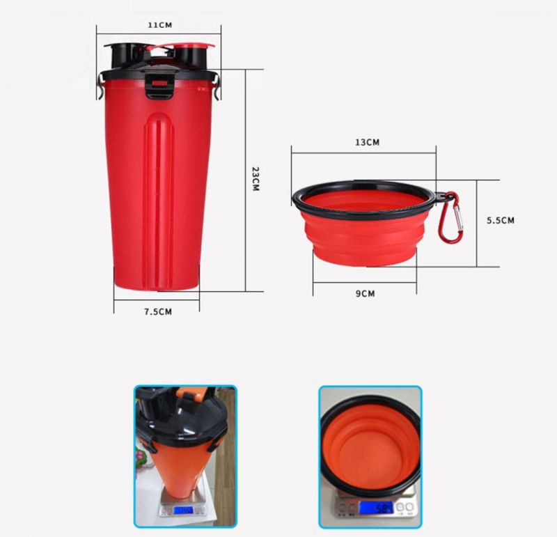 Dog Travel Water Bottle Bowl Collapsible Dog Bowls for Walking Hiking Travelling