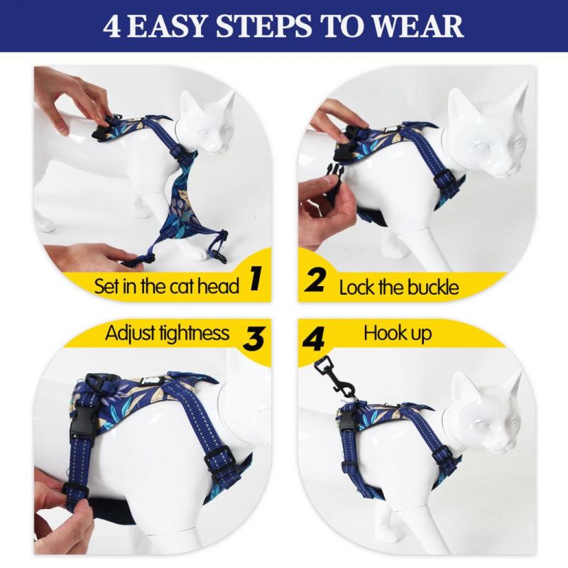 Wholesale Pet Harness Security Safety Engine Wiring Adjustable Cat Costume Dog Harness and Leash