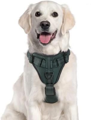 Adjustable Reflective Dog Harness with Shock-Absorbing Bungee Strap
