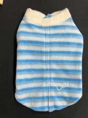 Polar Fleece Pet Clothing Stripe Printing Dog Fleece Cothes