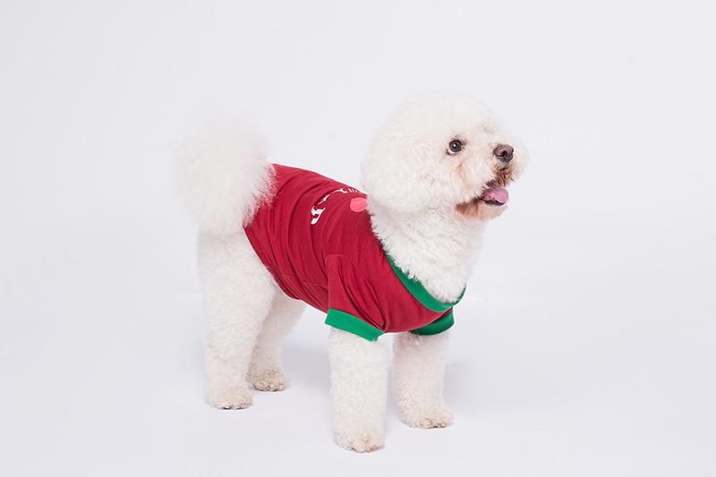 Hot Sale Fashion Round Neck Pet Coat for Small Dogs Spring Autumn Pet Couple Clothes Cute Warm Dog Coat