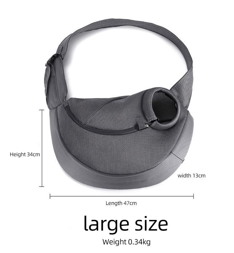 Breathable Mesh Travel Safe Sling Bag Carrier Adjustable Shoulder Strap Sling Pet Carrier