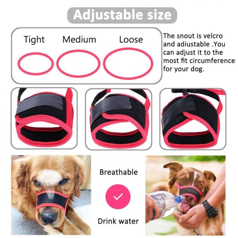Breathable Mesh Pet Dog Muzzle Adjustable Anti-Bark Dog Mouth Cover