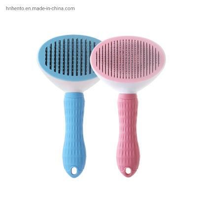 Portable Dog Plastic Round Head Tooth Pet Hair Comb Grooming Brush Pet Hair Remover