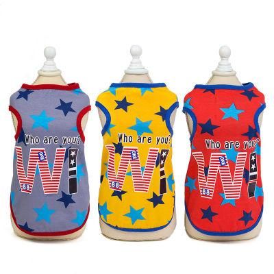 Hot Selling Spring and Summer Popular Logo Western Letter Pet T-Shirt Cat Dog Pet Clothes