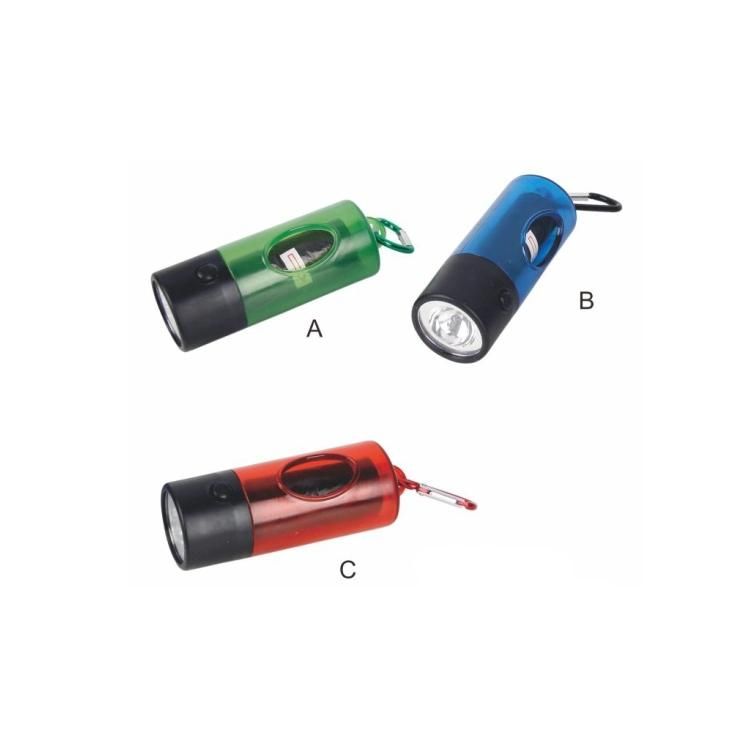 LED Disposable Portable Pet Dog Trash Waste Bag with Dispenser