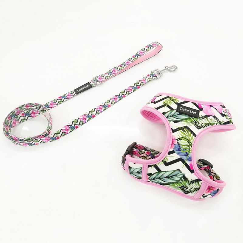 Custom Designs Wholesale Adjustable Dog Harnesses with Matching Leashes