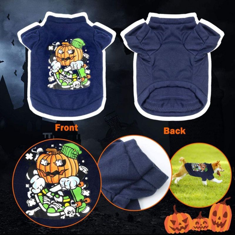Halloween Dog Shirts Printed Puppy Shirt Pet T-Shirt Cute Dog Clothing