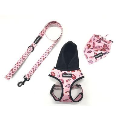 Factory Manufacture Fashion Easy on and off Pet Dog Harness with Hood, Matching Leads and Bandanas