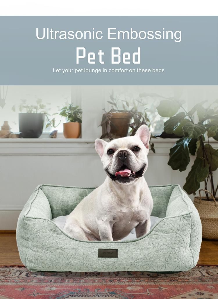 Soft Dog Bed Ultrasonic Embossing Pet Bed