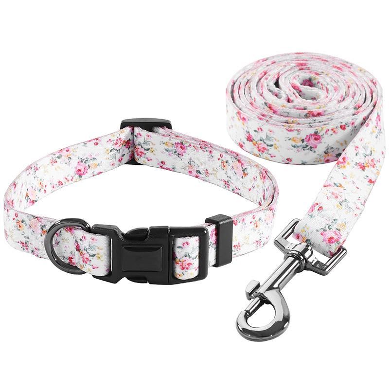 High Quality Custom Logo Dog Accessories Personalized Adjustable Dog Leash and Collar